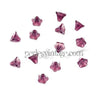 10 Perles Fleurs Verre tchèque Violet transparent