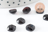 Cabochon carré obsidienne naturelle 8x8mm, cabochon création bijoux pierre, X1 VALIDE