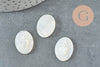 Cabochon ovale nacre blanche naturelle gravé Coeur Ex Voto 20x15mm, cabochon coquillage naturelle religion, X1 VALIDE