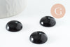 Cabochon rond agate naturelle teintée noir 20mm, cabochon pour création bijoux pierre naturelle, X1 VALIDE