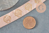 Light pink gold shell elastic ribbon EFJF, EVJF bracelet, wedding ribbon, scrapbooking, 16mm, 1/5/10 Meters G2071