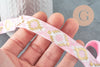 Cinta elástica motivo azteca oro rosa EFJF 16mm, fabricación de joyas, pulsera EVJF, cinta de boda, scrapbooking, 16mm, 1 metro G8237