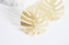 Boucles puces fer doré feuille monstera boucle 28mm, x2 (G1310)