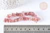 Bracelet élastique chips quartz fraise naturel 50mm, bracelet pierre naturelle energie positive, bracelet lithothérapie, X1 G7077