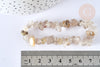 Bracelet élastique chips quartz rutile naturel 50mm, bracelet pierre naturelle energie positive, bracelet lithothérapie, X1 G7078