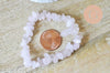 Bracelet élastique chips quatrz rose naturel 50mm, un bracelet en pierre naturelle energie positive, bracelet lithothérapie, x1 G4717