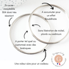 Bracelet jonc lisse rond 3mm acier 304 inoxydable platine 65mm,(Légères traces à la jointure) x1 (G9259)