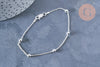 Bracelet satellite argent 925 massif 18cm, chaine en argent pour création bijoux, x1 G8337