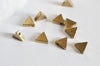 Breloque triangle 1 trou laiton brut , pendentif sans nickel,creation bijoux, pendentif géométrique,7mm,x 10-G1347