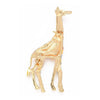 Broche girafe multicolore laiton doré émaillé 59mm,x1 (G5557)