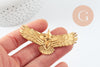 Broche oiseau aigle acier 304 inoxydable doré 30mm, x1 (G9746)