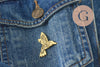 Broche oiseau colibri acier 304 inoxydable doré 30mm, x1 (G9783)