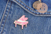 Broche pins Piano doré émail doré 29mm,broche dorée, décoration veste, x1 G10008