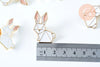 Broche pins lapin origami doré émail 31.5x23mm,broche dorée, décoration veste,x1 G6375