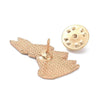 Broche pins lapin origami doré émail Jaunz 29x18mm,broche dorée ,décoration veste,x1 G6612