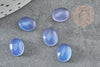 Cabochon agate bleue, cabochon ovale, agate naturelle,10x8mm, cabochon agate, bijou pierre, X1 G1669