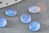 Cabochon agate bleue, cabochon ovale, agate naturelle,10x8mm, cabochon agate, bijou pierre, X1 G1669