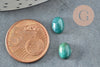 Cabochon agate mousse, agate verte,cabochon ovale, agate naturelle,8x6mm, cabochon agate, x1 G0413