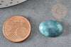 Cabochon agate mousse vert foncé, cabochon pierre ovale, cabochon agate naturelle,18x13mm, x1 G8221