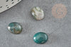 Cabochon agate mousse verte, cabochon ovale, agate naturelle,10x8mm, cabochon agate, x1 G1865