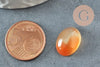 Cabochon agate naturelle orange 16x12mm, cabochon pierre naturelle, x1 (G9960)