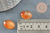 Cabochon agate naturelle orange 16x12mm, cabochon pierre naturelle, x1 (G9960)