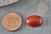 Cabochon agate orange foncé, cabochon ovale, cabochon agate,agate naturelle,18x13mm, X1 G2068