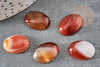 Cabochon agate orange rayé, cabochon ovale, cabochon agate,agate naturelle,18x13mm, X1 G2395