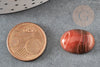 Cabochon agate orange rayée, cabochon ovale, cabochon agate,agate naturelle,pierre naturelle,18x13mm, X1 G5062