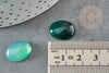 Cabochon agate vert, cabochon ovale, cabochon agate,agate naturelle,16x12mm, pierre naturelle, X1 G2244