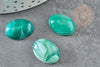 Cabochon agate vert rayé , cabochon pierre ovale, cabochon agate naturelle,18x13mm, pierre naturelle, X1 G3109