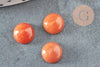 Cabochon aventurine rouge, pierre naturelle, cabochon rond, aventurine naturelle,pierre rouge, pierre dôme, 8mm, X1 G2230