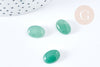 Cabochon aventurine verte naturelle 14x10mm, création bijoux pierre naturelle, X1 G8668