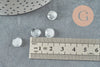 Cabochon carré cristal de roche naturel 8x8mm, cabochon création bijoux pierre, x1 G9684