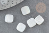 Cabochon carré nacre blanche, cabochon nacre, cabochon coquillage, nacre naturelle,8.5mm, X2 G5146