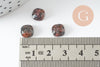 Cabochon carré rhodonite naturelle 8x8mm, cabochon création bijoux pierre, x1 G9688