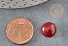 Cabochon rond cornaline naturelle orange 12mm, cabochon création bijoux pierre naturelle, X1 G2225