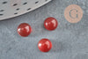 Cabochon cornaline orange, cabochon rond, cornaline naturelle, cabochon pierre, pierre naturelle,6mm, X1 G0175