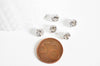 Cabochon cristal carré, ,cabochon transparent,cristal,cabochon argent,cabochon à coudre,création bijoux,3mm, X50 G0139