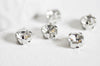 Cabochon cristal carré, ,cabochon transparent,cristal,cabochon argent,cabochon à coudre,création bijoux,3mm, X50 G0139