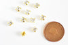 Cabochon cristal carré doré,cabochon transparent,cristal,cabochon or,cabochon à coudre,création bijoux,5x4mm,les 10-G2258