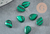 Cabochon dôme goutte malachite de synthèse 6x8mm, création bijoux pierre de , x1 G2807