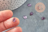 Cabochon goutte amethyste, cabochon goutte, amethyste naturelle, fabrication bijoux pierre naturelle,8x6mm, X1 G2271