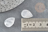 Cabochon goutte quartz facetté 18mm, cabochon goutte,cabochon cristal de roche,quartz naturel, X1 G5398