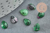 Cabochon goutte rubis sur zoisite naturelle 8x6mm, cabochon création bijoux pierre naturelle, X1 G2265