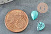 Cabochon goutte turquoise synthétique 8x6mm,cabochon création bijoux pierre, X1 G7653