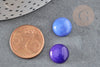 Cabochon jade bleu roi, cabochon rond, jade naturel, cabochon jade bleu/bleu-violet ,12mm, X1 G1429