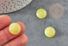 Cabochon jade jaune, cabochon rond, jade naturelle,jade jaune, cabochon jaune, pierre naturelle,16mm, x1 G2279