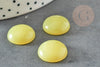 Cabochon jade jaune, cabochon rond, jade naturelle,jade jaune, cabochon jaune, pierre naturelle,16mm, x1 G2279