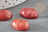 Cabochon jade marbré rouge, cabochon ovale, jade naturel,18 x13mm, cabochon pierre, pierre naturelle, X1 G2923